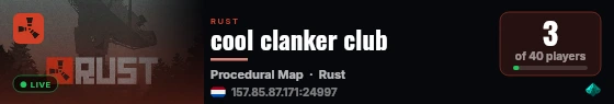 cool clanker club live status badge