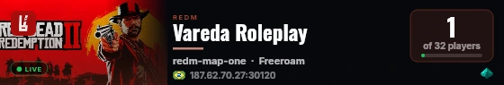 Vareda Roleplay live status badge