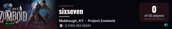 sixseven live status badge