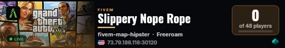 Slippery Nope Rope live status badge