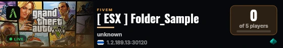 [ ESX ] Folder_Sample live status badge