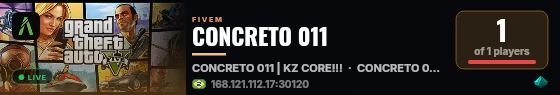 CONCRETO 011 live status badge