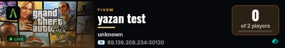 yazan test live status badge