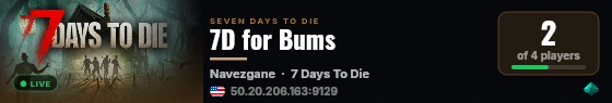 7D for Bums live status badge