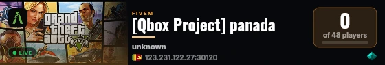 [Qbox Project] panada live status badge