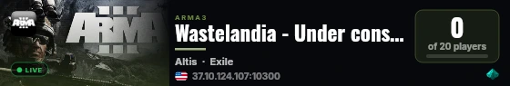 Wastelandia - Under construction live status badge