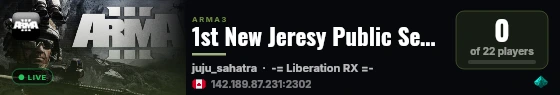 1st New Jeresy Public Server live status badge