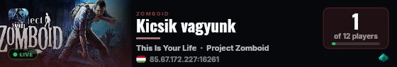 Kicsik vagyunk live status badge