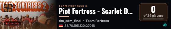 Piot Fortress - Scarlet Devil Mansion live status badge