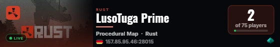 LusoTuga Prime live status badge