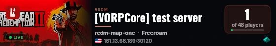 [VORPCore] test server live status badge