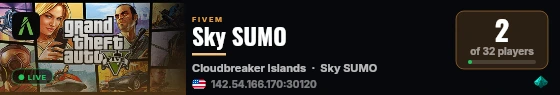 Sky SUMO live status badge
