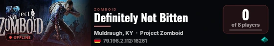 Definitely Not Bitten live status badge