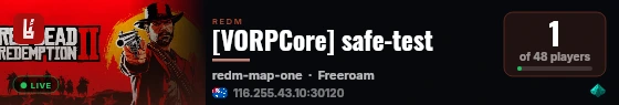 [VORPCore] safe-test live status badge
