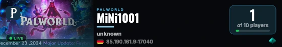 MiNi1001 live status badge