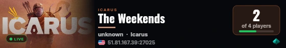 The Weekends live status badge