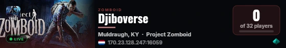 Djiboverse live status badge