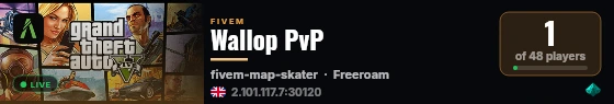 Wallop PvP live status badge