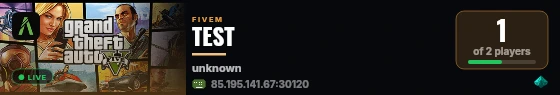 TEST live status badge