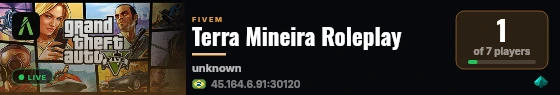 Terra Mineira Roleplay live status badge
