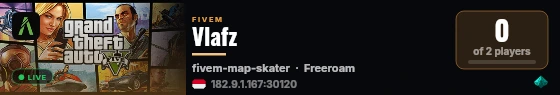 Vlafz live status badge