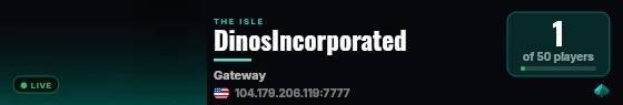IsleServer live status badge