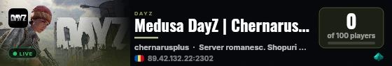 Medusa DayZ | Chernarus | Loot++|RO|EN|RU| live status badge
