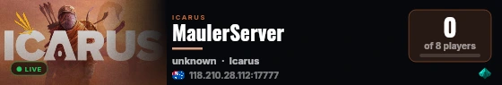 MaulerServer live status badge