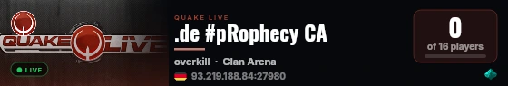.de #pRophecy CA live status badge