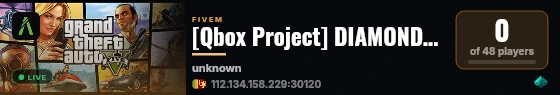 [Qbox Project] DIAMOND MAIN live status badge