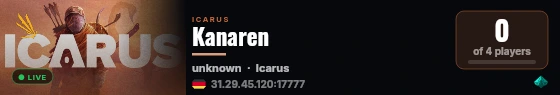 Kanaren live status badge