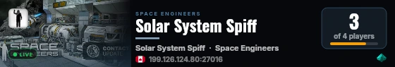 Solar System Spiff live status badge