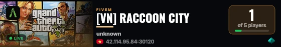 [VN] RACCOON CITY live status badge