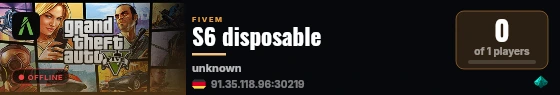 S6 disposable live status badge