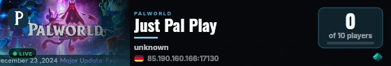 Just Pal Play live status badge