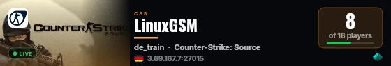 LinuxGSM live status badge