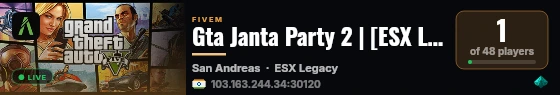 Gta Janta Party 2 | [ESX Legacy] live status badge