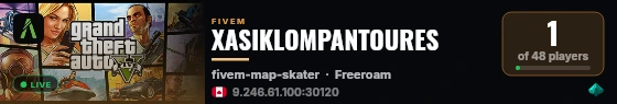 XASIKLOMPANTOURES live status badge