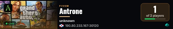 Antrone live status badge