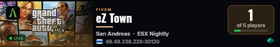 eZ Town live status badge