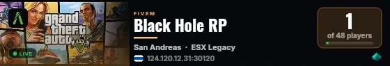 Black Hole RP live status badge