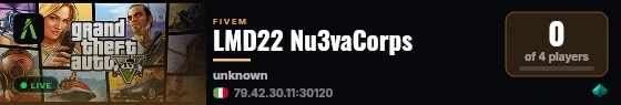 LMD22 Nu3vaCorps live status badge