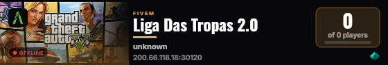 Liga Das Tropas 2.0 live status badge