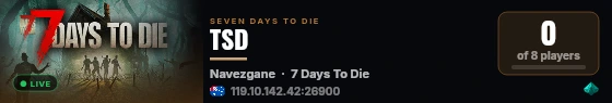 TSD live status badge