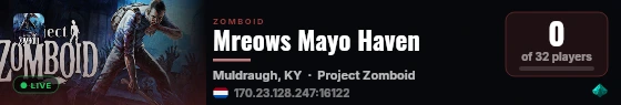 Mreows Mayo Haven live status badge