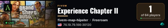 Experience Chapter II live status badge