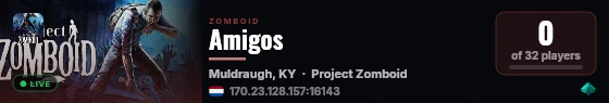 Amigos live status badge
