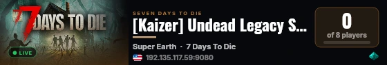 [Kaizer] Undead Legacy Server live status badge