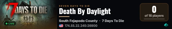 Death By Daylight live status badge