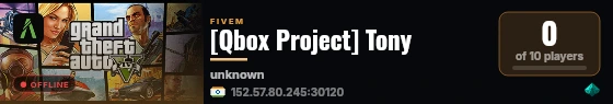 [Qbox Project] Tony live status badge